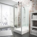 Schulte cabine de douche intgrale 80x80x210 cm rversible verre 5 mm cabine de douche complte porte ...