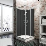 Schulte cabine de douche intgrale 90x90x202 cm carre verre 5 mm cabine complte portes coulissantes ...