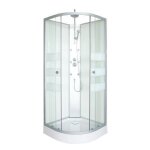 Ondee zen cabine de douche hydromassante amelia - porte coulissante - blanc - 1 / 4 c - 80cm
