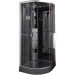 Cabine hydromassante ondee ned - 1 / 4c 90cm - gris - sans silicone Cabine hydromassante ondee ned - 1 / 4c 90cm - gris - sans silicone