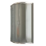 Cabine paroi douche demi - circulaire 90x90 h185 opaque 6mm - idralite - alabama - r�versible - aluminium ...