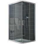 Cabine paroi douche rectangulaire - idralite - alabama - verre 6mm - coulissante - aspect chrom� brillant ...