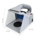 Cabine de peinture arographe portable - mxzzand - abs fer cuivre - 100  240v - lumire led - pliable ...