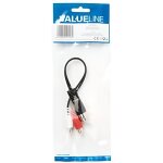 Cble adaptateur audio - valueline - din 5 broches mle vers 2x rca femelles - 020 m - noir