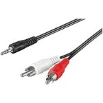 C�ble adaptateur audio / vid�o - goobay - 50779 - 200 m�tres - 35 mm vers 2x rca