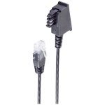 C�ble adaptateur dsl - shiverpeaks - 05 m - tae f m�le ? rj45 8p2c - vdsl 100 mbit / s - noir