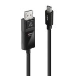 C�ble adaptateur usb type c vers displayport 1. 4 - lindy - 3m - hdr - noir - plaqu� or