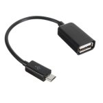 Cable adaptateur usb femelle vers micro usb male otg pr tablette smartphone host noir