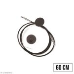 Câble pour aiguille interchangeable - knitpro - n°20 - 60 cm - noir - accessoire essentiel Câble pour aiguille interchangeable - knitpro - n°20 - 60 cm - noir - accessoire essentiel