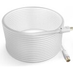 Câble antenne tv - linq - mâle femelle - 10m - coaxial 9. 5mm - pvc blanc Câble antenne tv - linq - mâle femelle - 10m - coaxial 9. 5mm - pvc blanc