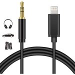 Cble audio auxiliaire voiture adaptateur prise jack pour iphone 12 / 12 pro / 12 pro max / se 2020 / ...