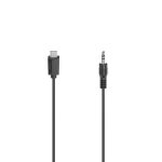 C�ble audio - usb - c - jack m�le st�r�o 35 mm - 075 m - noir - analogique