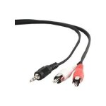 C�ble audio gembird - mini - jack 35mm m / 2x rca m 15m - noir