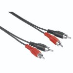 C�ble audio - hama - 2 fiches rca m�les - 15 m - noir - connecteur rca m�le