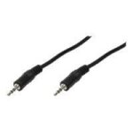 Cble audio stro - logilink - 2 x jack 35mm mle - noir - 10m