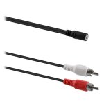Câble audio - tnb - câble jack stéréo 3. 5 f / 2 rca m - 2m - noir - sortie casque directe Câble audio - tnb - câble jack stéréo 3. 5 f / 2 rca m - 2m - noir - sortie casque directe