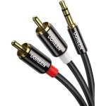 C�ble audio - ugreen - jack 3. 5mm vers 2 rca m�les - 3m - plaqu� or 24k - compatible tv et pc