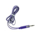 C�ble auxiliaire audio st�r�o jack 35 mm m�le � m�le (violet ou bleue ~ 1 m�tre)