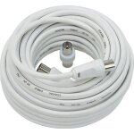 C�ble coaxial tv 10 m�tres + adaptateur / jonction