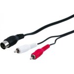 C�ble audio din 5 broches - goobay - 15 m - 2 x fiche rca - noir - audio