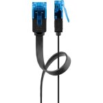 C�ble ethernet cat6a 1m u / utp plat - goobay - noir