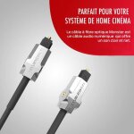 Cble fibre optique - monster - m1000 - 15 m - noir / argent - amliore le son surround