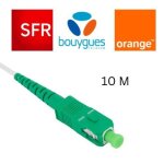 Cble fibre optique orange sfr bouygues - 10m - rallonge / jarretiere fibre optique - sc apc vers sc ...