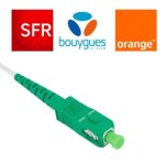 C�ble fibre optique orange sfr bouygues - 10m - rallonge / jarretiere fibre optique - sc apc vers sc ...
