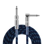 C�ble de guitare de 635 mm c�ble dinstrument de r�duction de bruit de cordon de guitare �lectrique 3m ...