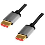 Cble hdmi 2. 1 - logilink - 10 m - ultra high speed - connecteur plaqu or - noir / gris