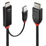 Cble hdmi vers displayport - lindy - 2m - dp 1. 2 - hdmi 2. 0 - noir
