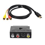 Cble hdmi vers rca - 1080p - conversion hd pour dcodeur vers 3 rca + adaptateur av pritel - 3 rca ...