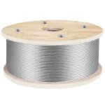 Cable inox - vevor - câble métallique en acier inoxydable 316 bobine 152 m 48 mm 1x19 brins Cable inox - vevor - câble métallique en acier inoxydable 316 bobine 152 m 48 mm 1x19 brins