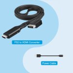 C�ble jeux videoadaptateur convertisseur ps2 vers hdmic�ble ps2 vers hdmiprise en charge 1080pconnexion ...