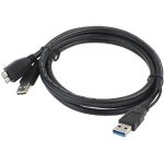 Cble micro usb 3. 0 en y pour disque dur externe - splitter usb 3. 0 - wii u - 50 cm