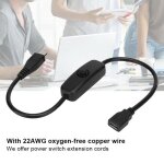 C�ble micro usb avec interrupteur � bouton 501 - qiilu - pour ordinateurs monocarte - blanc