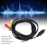 C�ble mini din 9 broches vers 3 rca m�le nickel� pour r�cepteur tv av - tbest