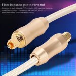 Cble numrique fibre optique - qiilu - 5. 1 - 1  5 m - plaqu or - haute vitesse