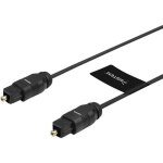 C�ble optique audio toslink 3m - insten - noir - fibre optique - serre - c�ble - bouts polis - virole ...