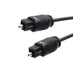 C�ble optique - h de o - toslink m�le - 3 m - raccordement audio num�rique - noir