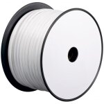 Cble plat tlphonique 4 conducteurs blanc 100 m