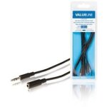 Cble rallonge audio jack 35 mm mle vers jack 35 mm femelle 200 m noir value line - blind