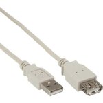 C�ble rallonge usb 2. 0 - inline - m�le / femelle type a - 3m - beige