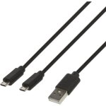 Cble de recharge konix double cordon de charge pour manette ps4