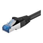 C�ble r�seau cat 6a wentronic 2m - noir - sftp - sans halog�ne - connecteur rj - 45 m�le - or