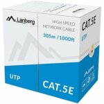 Cble rseau - lanberg - utp cat. 5e - 305m - jaune - haute vitesse de transmission