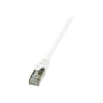 Cble rseau (rj45) cat6 f / utp blanc 15m - logilink - conducteurs ccaw - connecteurs blinds