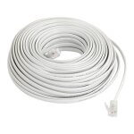 Cble tlphonique sourcing map rj11 6p2c mle  6p2c mle 20m longueur cble extention tlphone blanc ...