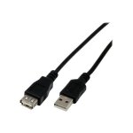 C�ble de transfert de donn�es usb - mcl - rallonge 1m - noir