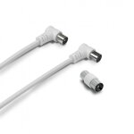 Cble tv coaxial 952 mm coud mle / fem. + adaptateur 952 mm 2 m